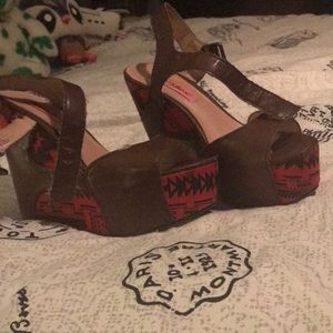 Betsy Johnson wedged heels